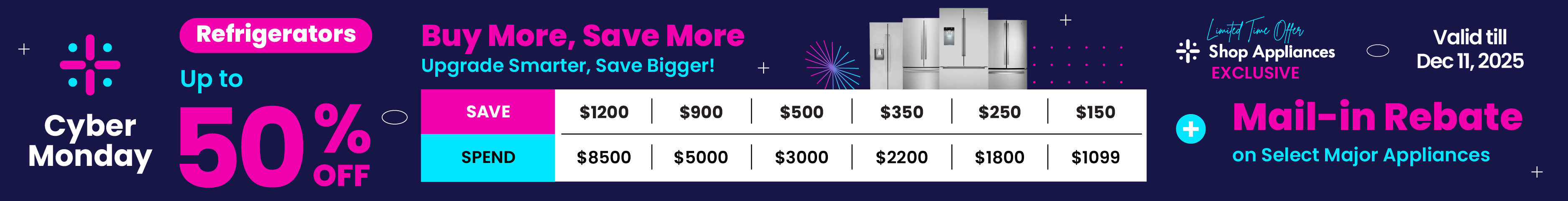 Refrigerator collection buy more save more banner